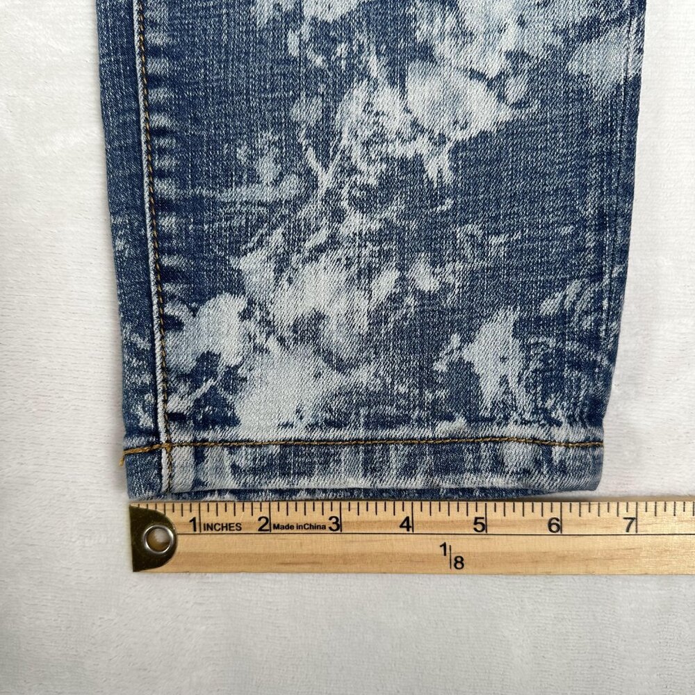 Damati Jeans Men Size W36 L29 Distressed Paint Cotton Blend Moto Biker EUC - Picture 4 of 12